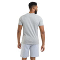 Grey Marl - Back - Umbro Mens Stacked Logo T-Shirt