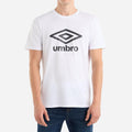 Brilliant White-Black - Front - Umbro Mens Stacked Logo T-Shirt