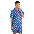 Regal Blue-Multicoloured - Front - Umbro Mens Cabana Printed Shirt