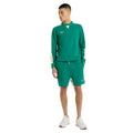 Quetzal Green-Papyrus - Side - Umbro Mens Panelled Shorts
