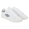 White-Dark Navy - Front - Umbro Mens Cheetham Trainers