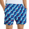 Regal Blue - Front - Umbro Mens Printed Swim Shorts