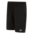 Black-White - Front - Umbro Mens Pro Fleece Shorts