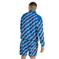 Regal Blue-Multicoloured - Back - Umbro Mens Panelled Windbreaker