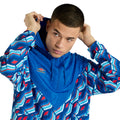 Regal Blue-Multicoloured - Side - Umbro Mens Panelled Windbreaker