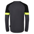 Blackened Pearl-Black-Safety Yellow - Back - Umbro Childrens-Kids Long-Sleeved Goalkeeper Jersey