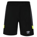 Black-Safety Yellow - Front - Umbro Mens Contrast Trim Goalkeeper Shorts