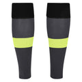 Safety Yellow-Black - Front - Umbro Mens Footless Socks