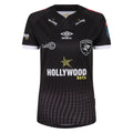 Black - Front - Umbro Womens-Ladies 23-24 The Sharks Home Jersey