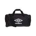 Black-White - Front - Umbro Wheeled Duffel Bag