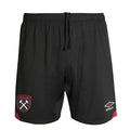 Black - Front - Umbro Childrens-Kids 24-25 West Ham United FC Away Shorts