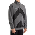 Irongate-Black - Front - Umbro Mens Panelled Quarter Zip Fleece Top