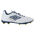 White-Poseidon-Blazing Yellow - Side - Umbro Mens Tocco IV Premier Firm Ground Football Boots