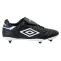 Black-White-Royal Blue - Side - Umbro Mens Speciali Eternal Team Sg Leather Football Boots