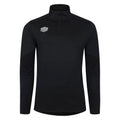 Black - Front - Umbro Childrens-Kids Optimus Quarter Zip Training Base Layer Top