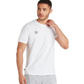 White-Black - Pack Shot - Umbro Mens Club Leisure T-Shirt