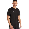 Black-White - Pack Shot - Umbro Mens Club Leisure T-Shirt