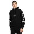 Black-Lunar Rock - Side - Umbro Mens Diamond Half Zip Hoodie