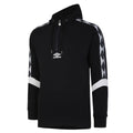 Black-Lunar Rock - Front - Umbro Mens Diamond Half Zip Hoodie