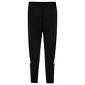 Black-White - Back - Umbro Childrens-Kids Total Tapered Training Jogging Bottoms