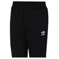 Black-White - Side - Umbro Childrens-Kids Total Tapered Training Jogging Bottoms