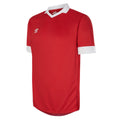 Vermillion-White - Front - Umbro Mens Tempest Jersey