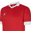 Vermillion-White - Side - Umbro Mens Tempest Jersey