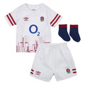 White-Red-Navy - Front - England Rugby Baby 22-23 Umbro Home Kit