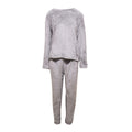 Grey - Front - Slumber Party Womens-Ladies Fluffy Pyjama Set