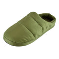 Khaki - Front - Mens Puffer Slippers