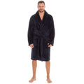 Navy - Front - Pierre Roche Mens Kingsize Flannel Fleece Robe