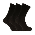 Black - Front - Womens-Ladies Extra Wide Comfort Fit Diabetic Socks (3 Pairs)