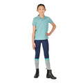 Dusty Turquoise - Side - Dublin Childrens-Kids Darcy Short-Sleeved Polo Shirt