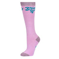 Pink-Green - Front - Dublin Childrens-Kids Giddy Up High Riding Socks