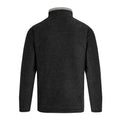 Washed Black - Back - Weird Fish Mens Newark Grid Eco Friendly Quarter Zip Fleece Top