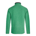 Dark Green - Back - Weird Fish Mens Newark Grid Eco Friendly Quarter Zip Fleece Top