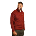 Chocolate - Side - Weird Fish Mens Turlock Bonded Quarter Zip Fleece Top