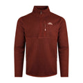 Chocolate - Front - Weird Fish Mens Turlock Bonded Quarter Zip Fleece Top