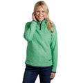 Grass Green - Side - Weird Fish Womens-Ladies Beye Grid Eco Friendly Quarter Zip Fleece Top