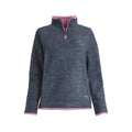 Navy - Front - Weird Fish Womens-Ladies Beye Grid Eco Friendly Quarter Zip Fleece Top