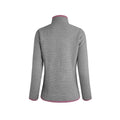 Frost Grey - Back - Weird Fish Womens-Ladies Beye Grid Eco Friendly Quarter Zip Fleece Top