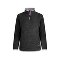 Washed Black - Front - Weird Fish Womens-Ladies Beye Grid Eco Friendly Quarter Zip Fleece Top