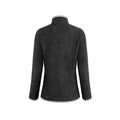 Washed Black - Back - Weird Fish Womens-Ladies Beye Grid Eco Friendly Quarter Zip Fleece Top