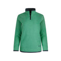 Grass Green - Front - Weird Fish Womens-Ladies Beye Grid Eco Friendly Quarter Zip Fleece Top