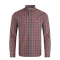 Nut - Front - Weird Fish Mens Lando Checked Long-Sleeved Shirt