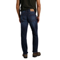 Dark Denim - Back - Weird Fish Mens Edward Denim Stretch Straight Jeans