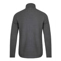 Charcoal - Back - Weird Fish Mens Sterling Herringbone Quarter Zip Fleece Top