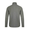 Dark Olive - Back - Weird Fish Mens Sterling Herringbone Quarter Zip Fleece Top