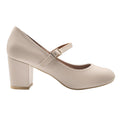 Nude - Front - Where´s That From Womens-Ladies Araceli Block Heel Mary Janes