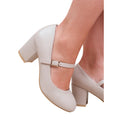 Nude - Back - Where´s That From Womens-Ladies Araceli Block Heel Mary Janes